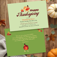Custom Christian Thanksgiving Bible Verse | Dinner