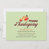 Custom Christian Thanksgiving Bible Verse | Dinner Kaart (Voorkant)