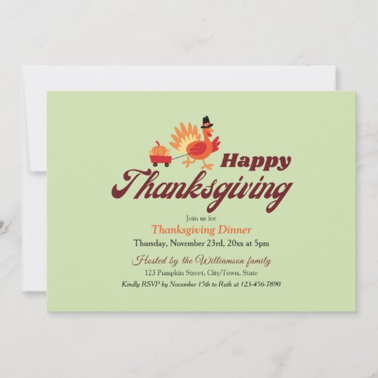 Custom Christian Thanksgiving Bible Verse | Dinner Kaart (Voorkant)