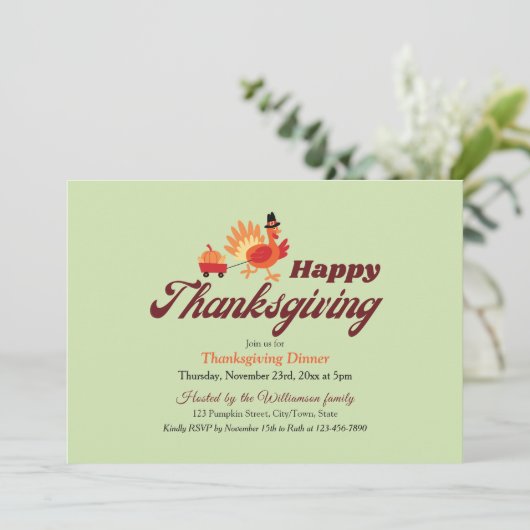 Custom Christian Thanksgiving Bible Verse | Dinner Kaart (Staand voorkant)