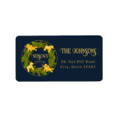 Custom Christmas Address Label with Gingerbread (Voorkant)
