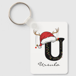 Custom Christmas Alphabet Keychain for Coworkers