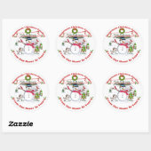 Custom Christmas Baked Goods Sneeuw Stickers (Vel)