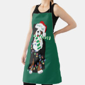 Custom Christmas Bernese Mountain Holiday Dog Schort (Insitu)