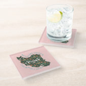 Custom Christmas Bulk Gifts voor Vrouwen Feministe Glazen Onderzetter (Schuin)