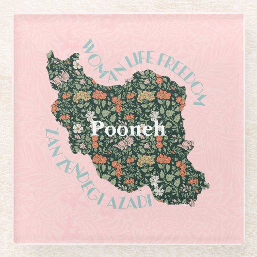 Custom Christmas Bulk Gifts voor Vrouwen Feministe Glazen Onderzetter (Voorkant)