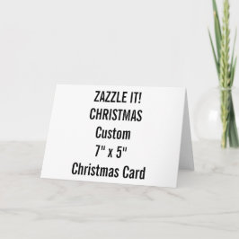 Custom Christmas Card 7" x 5" Blank Template Feestdagen Kaart