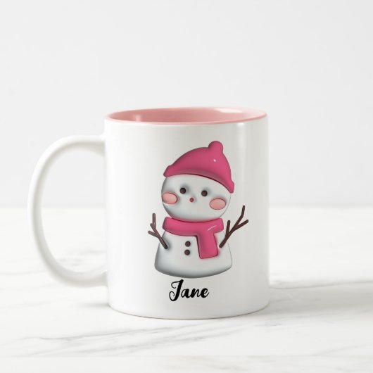 Custom Christmas Coffee Gift Tweekleurige Koffiemok (Links)