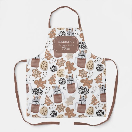 Custom Christmas Cookie Baking Crew Personalized Schort (Voorkant)