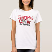 Custom Christmas Crew Familie Kerst Shirten T-shirt (Voorkant)