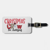 Custom Christmas Crew Family Bagagelabel (Voorkant horizontaal)