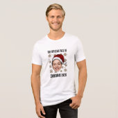 Custom Christmas Face Design Tri-Blend Shirt (Voorkant volledig)