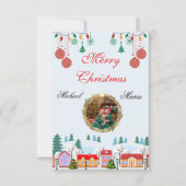 Custom Christmas Family Photo Card – Editable RSVP Kaartje (Voorkant)