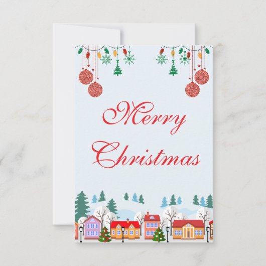 Custom Christmas Family Photo Card – Editable RSVP Kaartje (Achterkant)