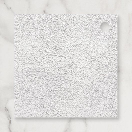 Custom Christmas Festive Floral Wreath Square Bedankjes Labels (Achterkant)