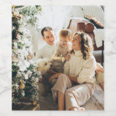 Custom Christmas Food & Drink Editable Labels Set Wijn Etiket (Enkel label)