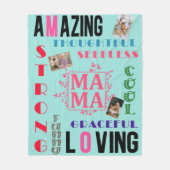Custom Christmas Gift For Mom - Personalized Photo Fleece Deken (Voorkant)