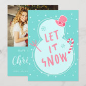 Custom Christmas Greeting Card with Photo Feestdagenkaart (Voorkant / Achterkant)