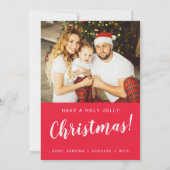 Custom Christmas Greeting Card with Photo Feestdagenkaart (Achterkant)