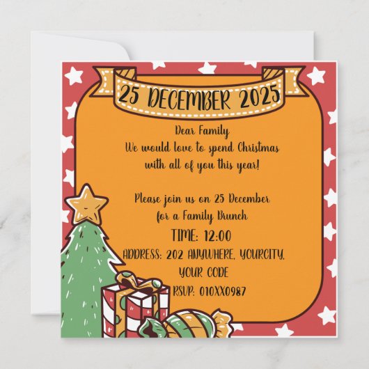 Custom Christmas Grootouders karikatuur Kaart (Achterkant)