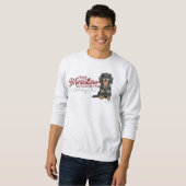 Custom Christmas Holiday Club Miniature Dachshund Trui (Voorkant volledig)