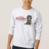 Custom Christmas Holiday Club Miniature Dachshund Trui (Voorkant)