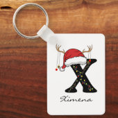 Custom Christmas Holiday Keychain for Mom & Dad (Voorkant)