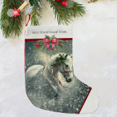Custom Christmas Horse Stocking voor Horse Lover Kleine Kerstsok