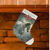 Custom Christmas Horse Stocking voor Horse Lover Kleine Kerstsok