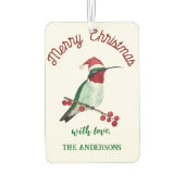 Custom Christmas Hummingbird Luchtverfrisser (Achterkant)