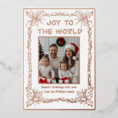 Custom Christmas Kaart Sjabloon 2 Foto's Vakantie (Voorkant)