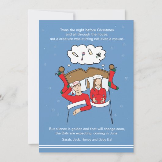 CUSTOM Christmas Kaart zwangerschapsaankondiging (Voorkant)