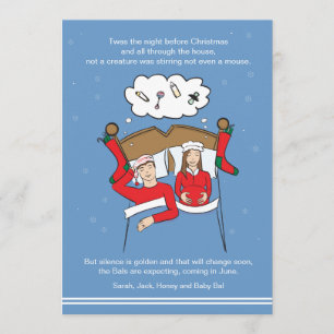 CUSTOM Christmas Kaart zwangerschapsaankondiging