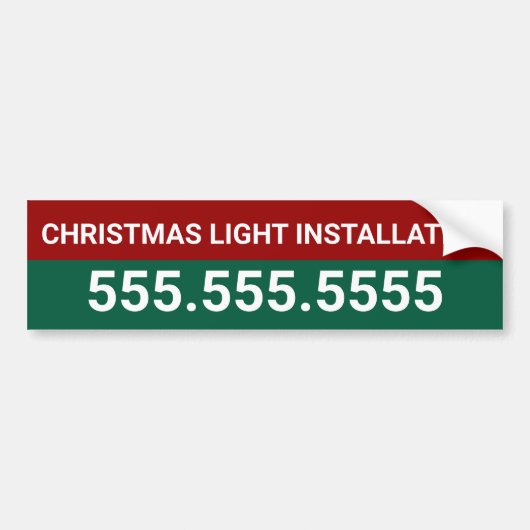 Custom Christmas Light Installatie Bedrijf Bumpersticker (Voorkant)