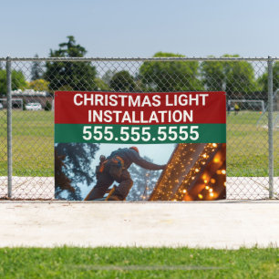 Custom Christmas Light Installatie Bedrijf Spandoek