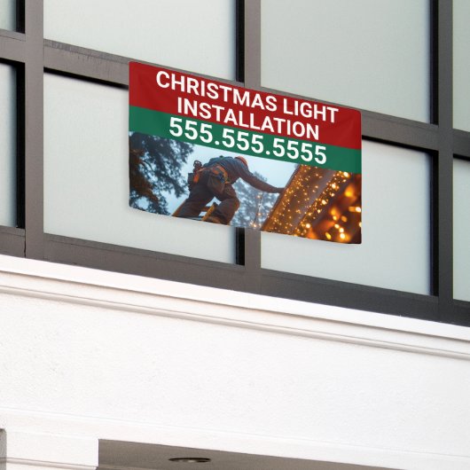 Custom Christmas Light Installatie Bedrijf Spandoek (Buitenkant Gebouw)