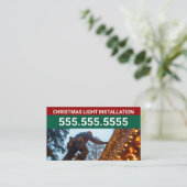 Custom Christmas Light Installatie Bedrijf Visitekaartje (Staand voorkant)
