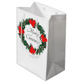 Custom Christmas Medium Cadeauzakje (Achterkant Gekanteld)