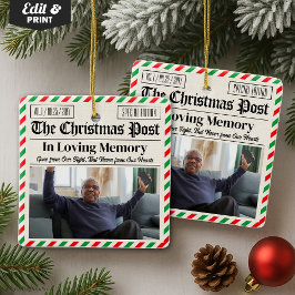 Custom Christmas Memorial Gift, In Loving Memory Keramisch Ornament