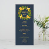Custom Christmas Menu Card with Gingerbread Wreath (Staand voorkant)