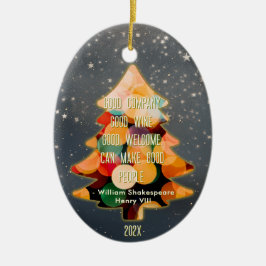 Custom Christmas Modern Elegant Quote Keramisch Ornament