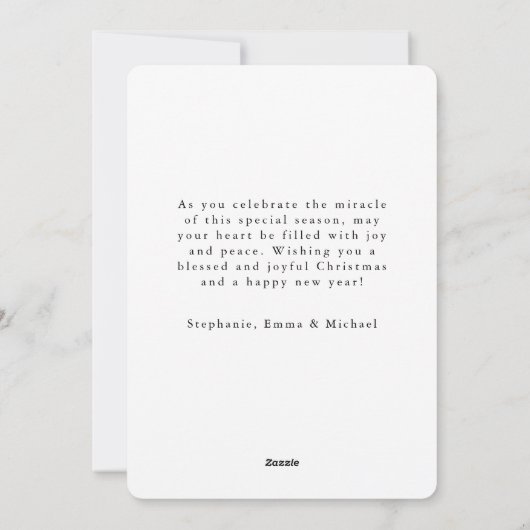 Custom Christmas Nativity Scene Glory to God Feestdagenkaart (Achterkant)