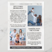 Custom Christmas Newspaper Card, Christmas Photo Feestdagenkaart (Achterkant)