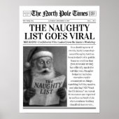 Custom Christmas Newspaper Decor, Funny Christmas Poster (Voorkant)