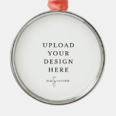 Custom Christmas Ornament, Upload your Photo Metalen Ornament (Voorkant)