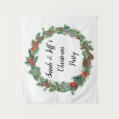 Custom Christmas Party Holiday Wedding Photo Booth Wandkleed (Voorkant)