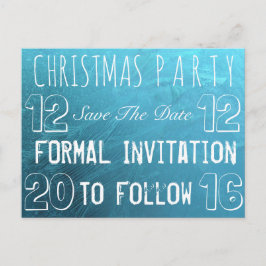 Custom Christmas Party Save The Date Frozen Ice Aankondigingskaart