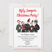Custom Christmas Party Ugly Jumper Xmas Kaart (Voorkant)