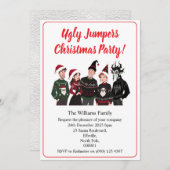Custom Christmas Party Ugly Jumper Xmas Kaart (Voorkant / Achterkant)
