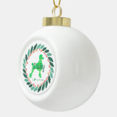 Custom Christmas  Pastel Green Poodle Ornament (Rechts)